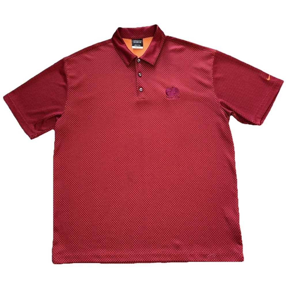 Nike Dri Fit Polo Shirt Mens Standard Fit Red Short Sleeve Golf Outdoors XL